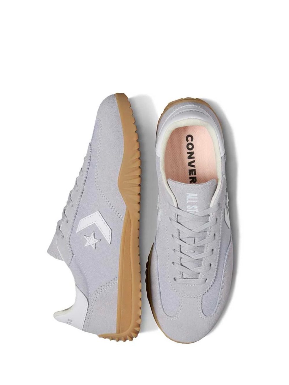 Converse menLight Gray Suede Retro Sneakers with Gum Sole 912999